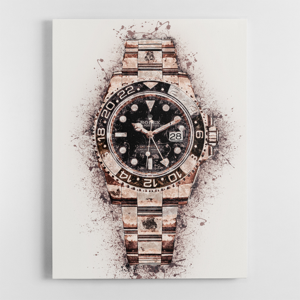 Rolex GMT Master II Rose Abstract Wall Art